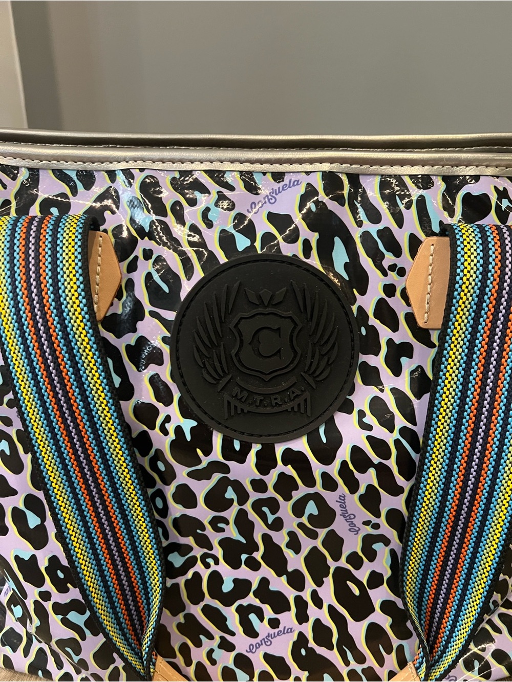 Consuela Big Breezy Tote Dee Dee Leopard Print Multicolor Bag - Picture 4 of 9
